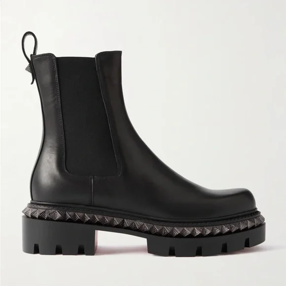 Christian Louboutin St Emilia Pyraclou studded leather Chelsea boots - Picture 2 of 15